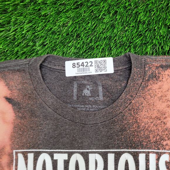 The Notorious B.I.G. Shirt Womens Large 21x25 Gray Bleached - Picture 5 of 11